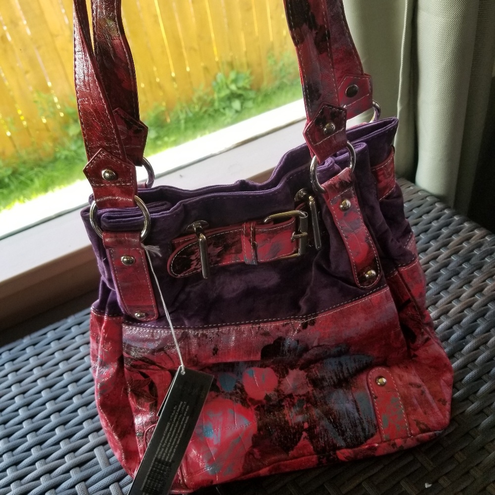Faux leather/Suede purse